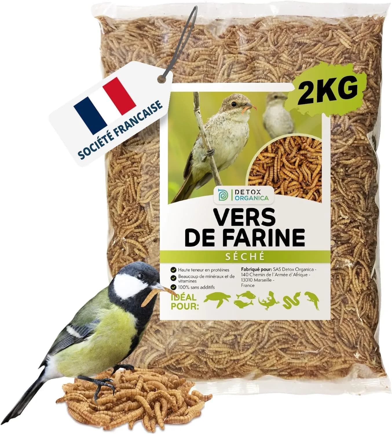Vers de farine séchés (2kg) – La gourmandise protéinée pour vos poules